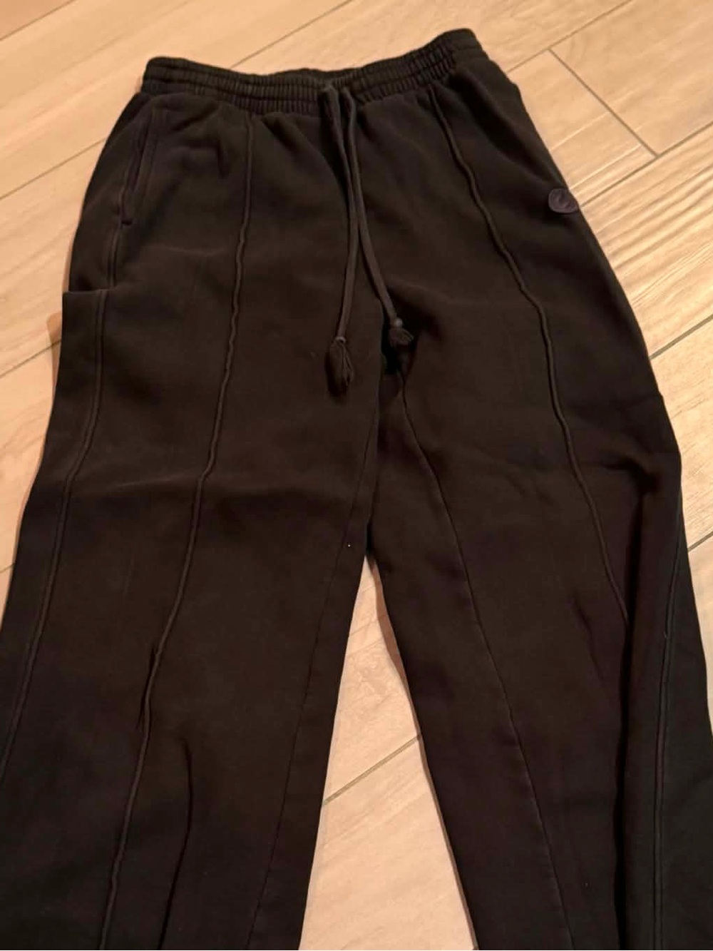 Wide-Leg Black Drawstring Jogger Pants for Women XS 24in waist - Picture 6 of 6